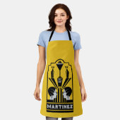 Martini Cocktail Art Deco エプロン (着用した状態)