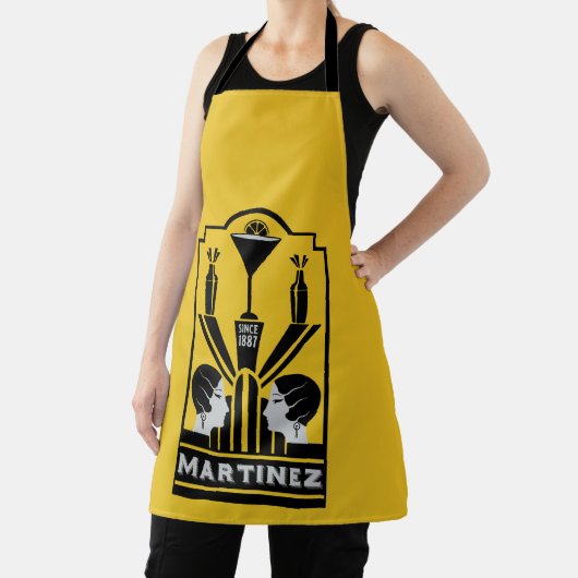 Martini Cocktail Art Deco エプロン (インサイチュ)