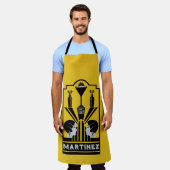 Martini Cocktail Art Deco エプロン (着用した状態)