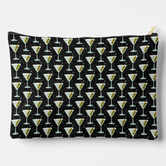 Martini Cocktail Pattern アクセサリーポーチ (裏面)