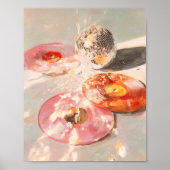 Martini & Disco Ball Art Print: Light Pink Bar Car ポスター (正面)