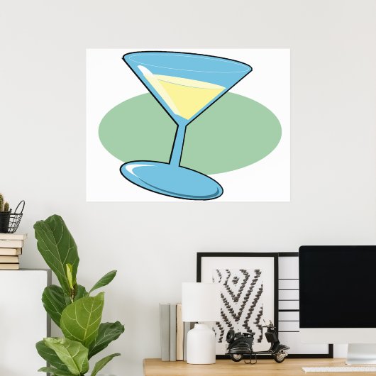Martini Drink In A Glass Poster ポスター (ホームオフィス)