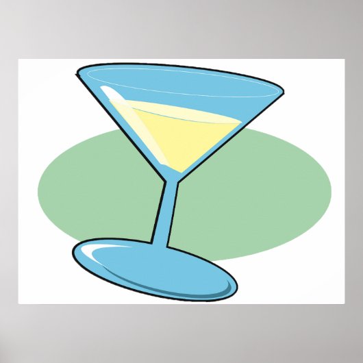 Martini Drink In A Glass Poster ポスター (正面)