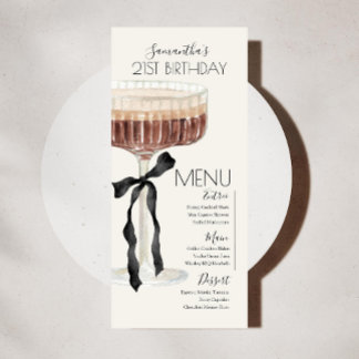 Martini Espresso Birthday "Tini Bit Older" Menu メニュー