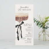 Martini Espresso Birthday "Tini Bit Older" Menu メニュー (スタンド正面)