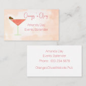 Martini Glass Business Card 名刺 (正面/裏面)