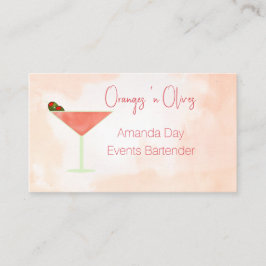Martini Glass Business Card 名刺