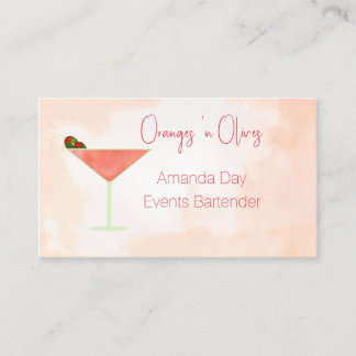Martini Glass Business Card 名刺
