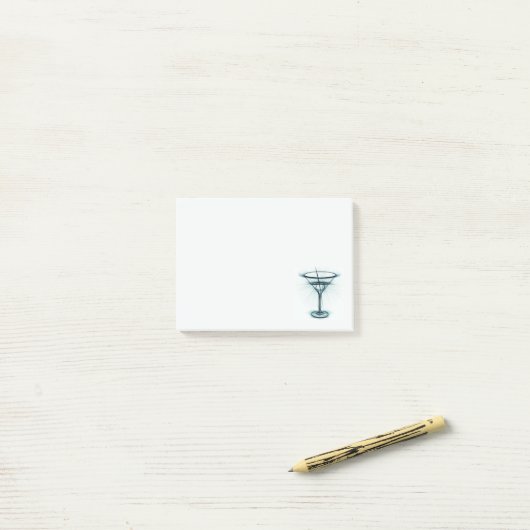Martini Glass Sketch Post-It Notes ポストイット (デスク上)