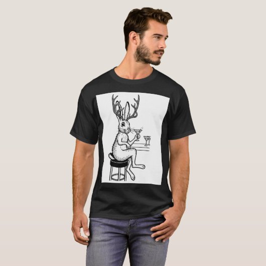 Martini Jackalope T-shirt Tシャツ (正面フル)