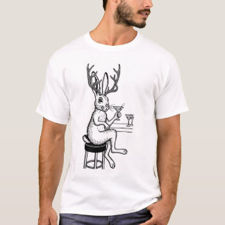 Martini Jackalope T-shirt Tシャツ
