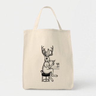 Martini Jackalope tote トートバッグ