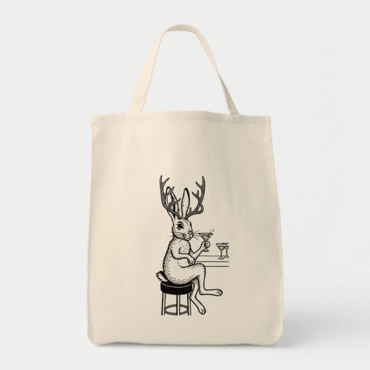 Martini Jackalope tote トートバッグ (正面)