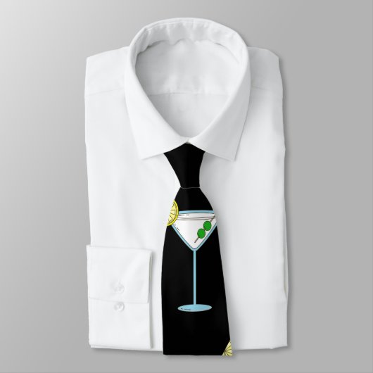 Martini Lovers Cocktail Glass Bartender Alcohol ネクタイ (タイ)