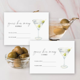 Martini & Matrimonyいくつのコルクブライダルゲーム エンクロージャーカード