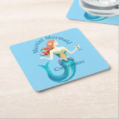 Martini Mermaid Thunder_Cove スクエアペーパーコースター (アングル)