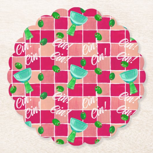 Martini Paper Coaster ペーパーコースター (正面)