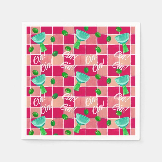 Martini Paper Napkins スタンダードカクテルナプキン (正面)
