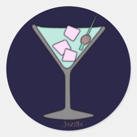 Martini Quick Skyステッカー ラウンドシール (正面)