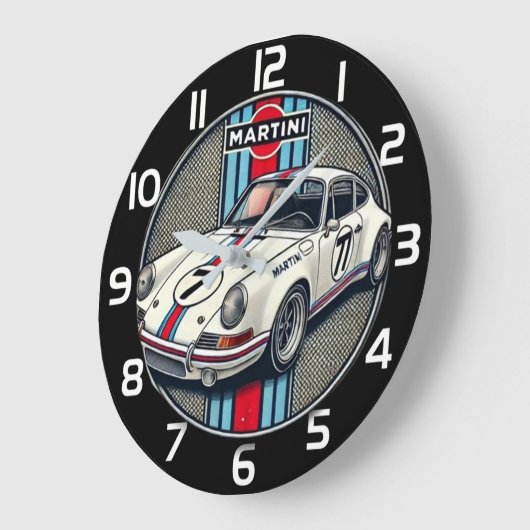 Martini Racing Classic Poster Theme ラージ壁時計 (傾斜)