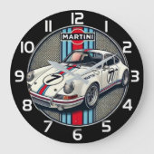 Martini Racing Classic Poster Theme ラージ壁時計 (正面)