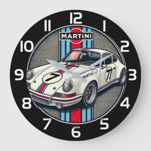 Martini Racing Classic Poster Theme ラージ壁時計 (正面)