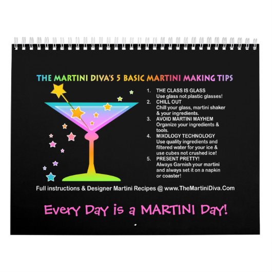 MARTINI RECIPE 祝祭日と季節のカレンダー カレンダー (カバー)