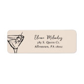 Martini Return Address Labels ラベル (正面)