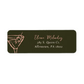 Martini Return Address Labels ラベル (正面)