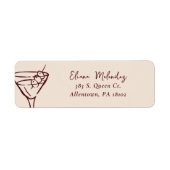 Martini Return Address Labels ラベル (正面)