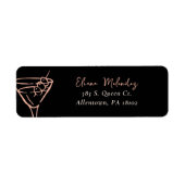 Martini Return Address Labels ラベル (正面)