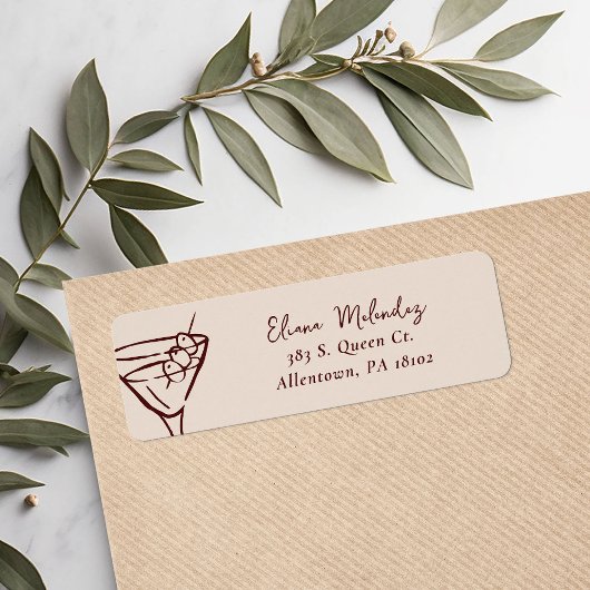 Martini Return Address Labels ラベル