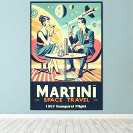 Martini Space Travel Posters Flight Crew  キャンバスプリント