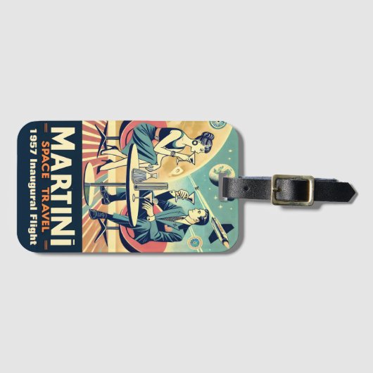 Martini Space Travel Posters Flight Crew  ラゲッジタグ (正面横)