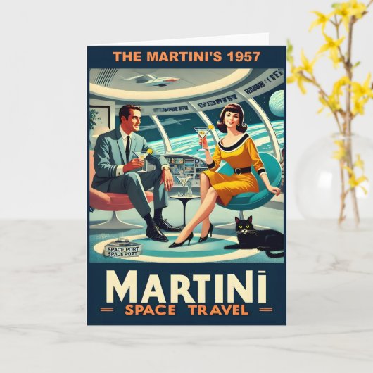 Martini Space Travel Posters The Martini's 1957 カード (黄色い花)
