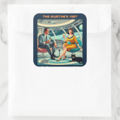 Martini Space Travel Posters The Martini's 1957 スクエアシール (バッグ)