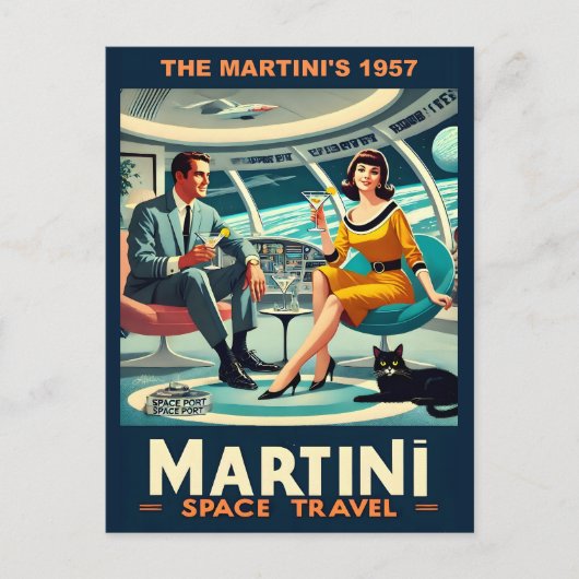 Martini Space Travel Posters The Martini's 1957 ポストカード (正面)