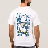 Martini T-Shirt – Classic Gin or Vodka Cocktail Tシャツ (裏面)