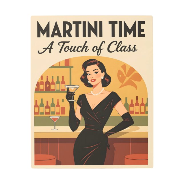 Martini Time メタルプリント (正面)