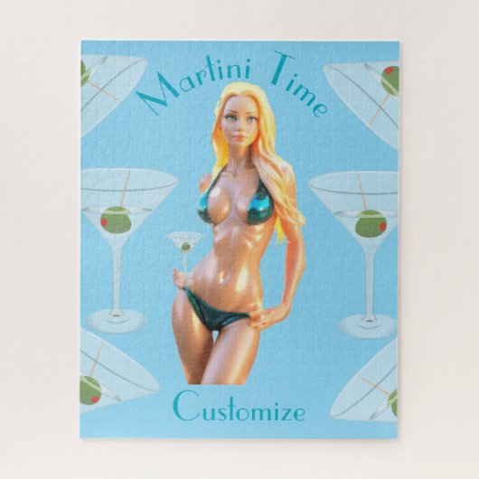 Martini time Bikini Babe Thunder_Cove  ジグソーパズル (縦)