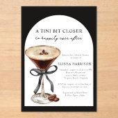 Martini Tini Bit Closer ストライプ ブライダルシャワー アクリル招待状 (正面)