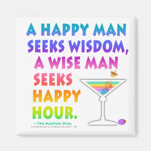 MARTINI ZEN：ワイズマン幸せな時間の磁石を求める マグネット (正面)