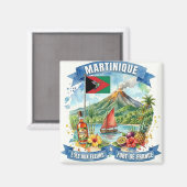 Martinique Island Souvenir マグネット (正面/裏面)