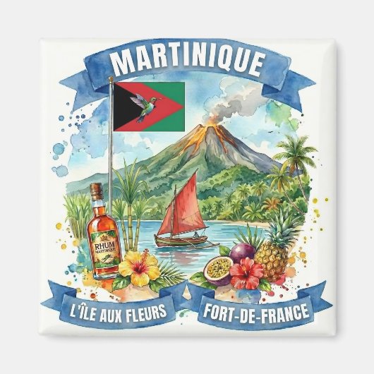 Martinique Island Souvenir マグネット (正面)
