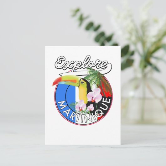 Martinique Travelロゴ ポストカード (スタンド正面)