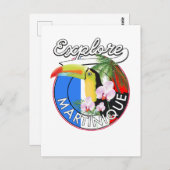 Martinique Travelロゴ ポストカード (正面/裏面)