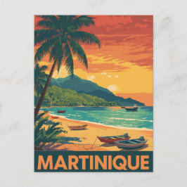 Martinique Vintage Beach ポストカード