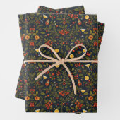 Martinis and Botanicals Holiday Wrapping Paper ラッピングペーパーシート (インサイチュ)