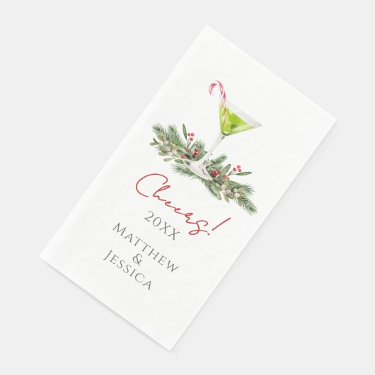 Martinis and Mistletoe Custom Holiday Guest Towels (コーナー)
