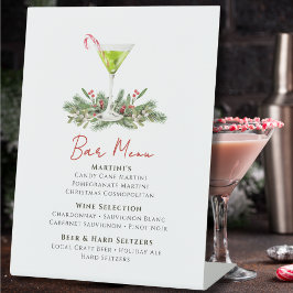Martinis and Mistletoe Holiday Party Bar Menu 台座サイン